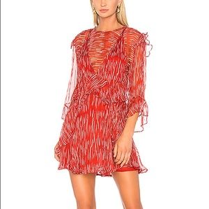 NEVER WORN IRO red & ecru Canyon mini dress